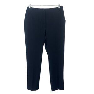 Worthington Slim Ankle Pants Womens 10 Black New Wrinkle Free Stain Release